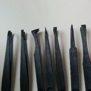 Set plastic pincetten