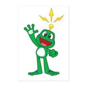 Signal the Frog transparante sticker